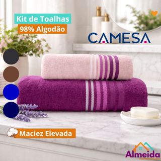 Kit de Toalhas Camesa Dynamo Select 4 Peças 98% Algodão Toalha Macia e Absorvente em Oferta na Shopee