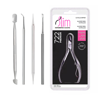 Kit Manicure 5 Peças (Alicate + Palito 2x1 + Desencravador + Espátula + Raspador) em Oferta na Shopee