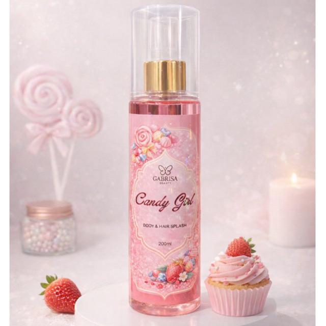 Body Splash Candy Girl 200ml Feminino Doce Frutado Perfume Corporal e Capilar