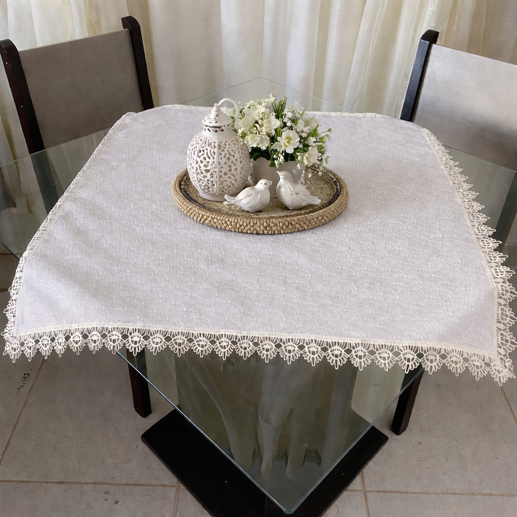 Toalha de Chá Cozinha Decoração 0,70X0,70 Tecido Oxford