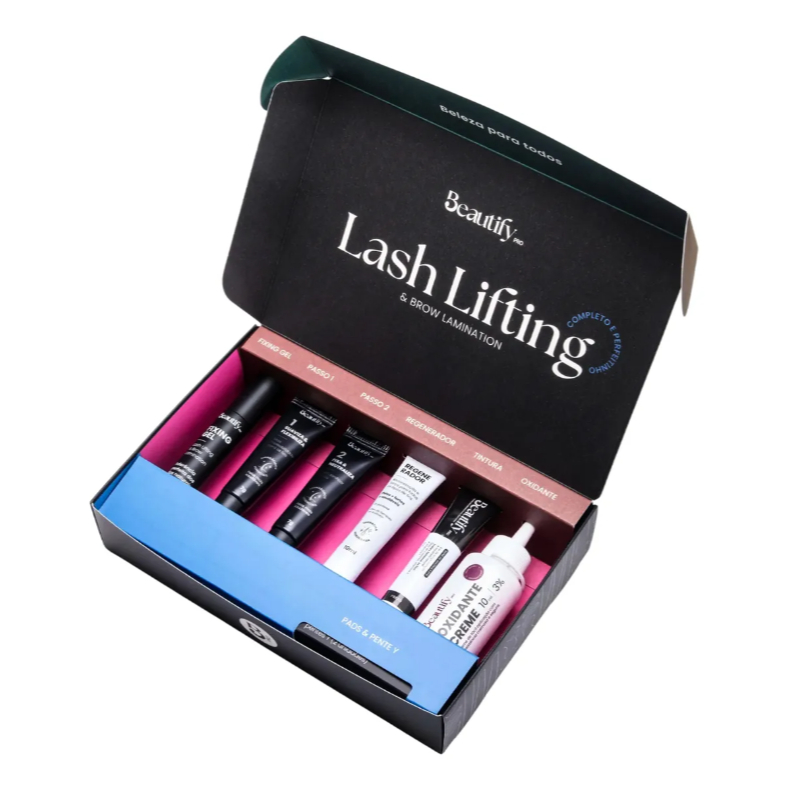 Kit Lash Lifting Beautify Pro Com Tintura Cílios Sobrancelha