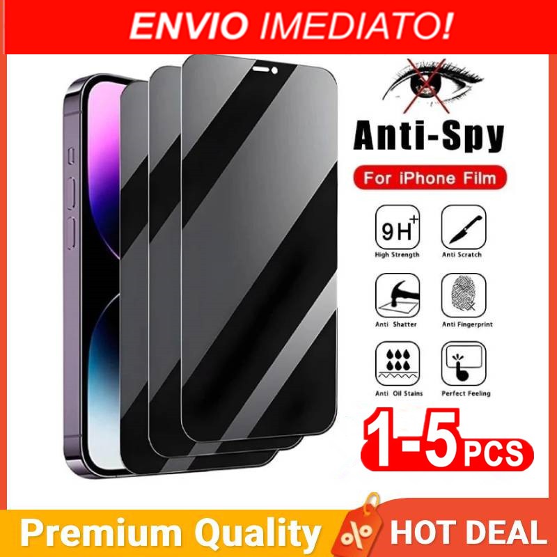 Película De Vidro Temperado De Privacidade 3D Para iPhone 16 14 13 12 11 Pro Max XR X XSMax 6/6S/7/8Plus