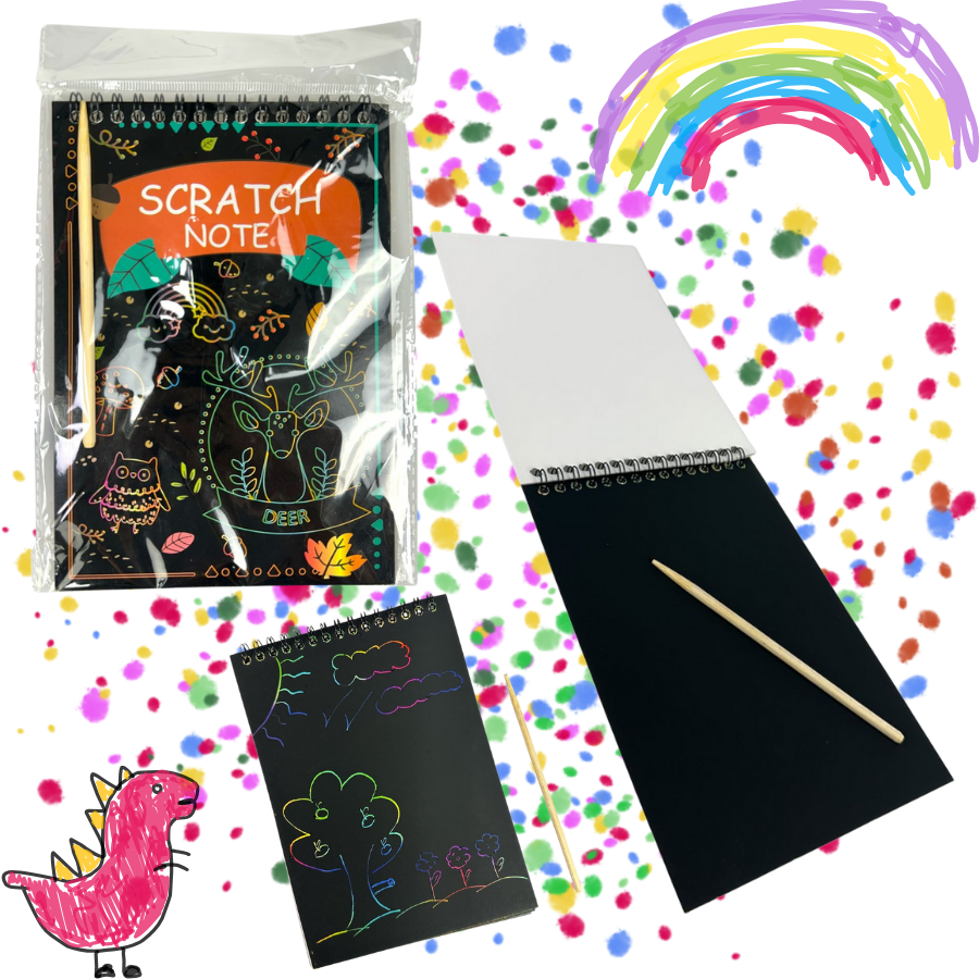Caderno Mágico Bloco Raspar Para Desenho 10 Folhas Scratch Note em Oferta na Shopee
