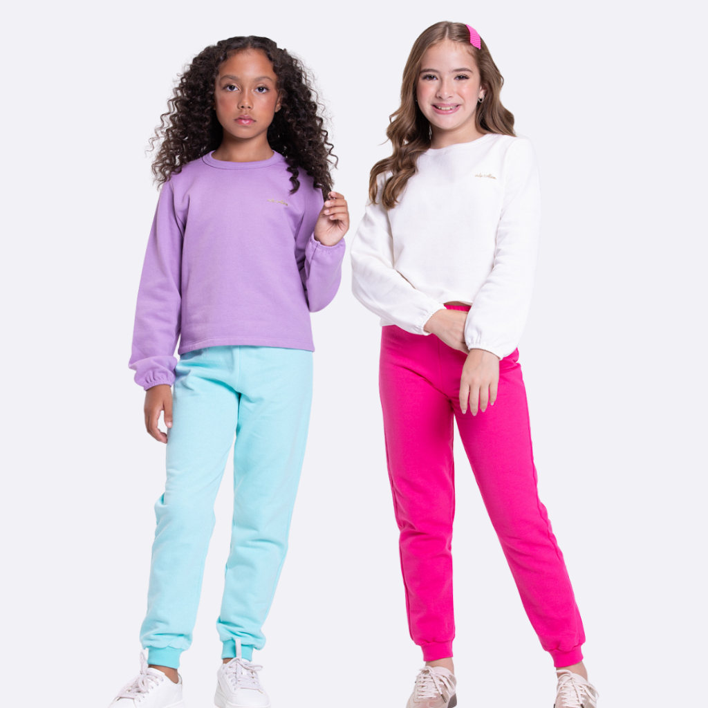 Conjunto Moletom Infantil Mocinha Vida Costeira