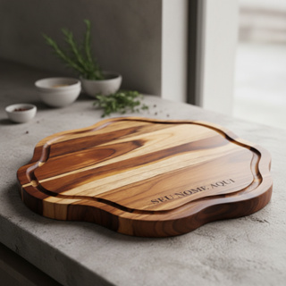 Tábua de Churrasco Madeira Rustica 39cm Gravação Nome Personalizada Maciça em Oferta na Shopee