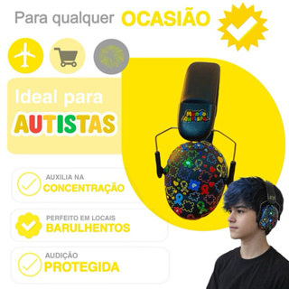 Abafador BLACK TEA 32 DB Autismo Infantil Fone Protetor de Som Ouvido Auricular Ruido Super Confortavel Tdah Tea Autista em Oferta na Shopee