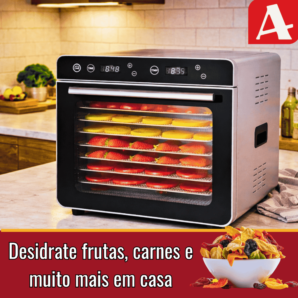 Desidratador Industrial Alimentos 700W 8 Bandejas / Teflon