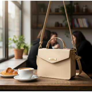 Bolsa da Moda Feminina Transversal Mini Bag Couro com Metais Dourado Oferta Relâmpago em Oferta na Shopee