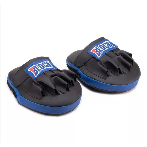 Manopla de foco aparador para treino de boxe e karatê cor azul Block Fitness Muay Tai