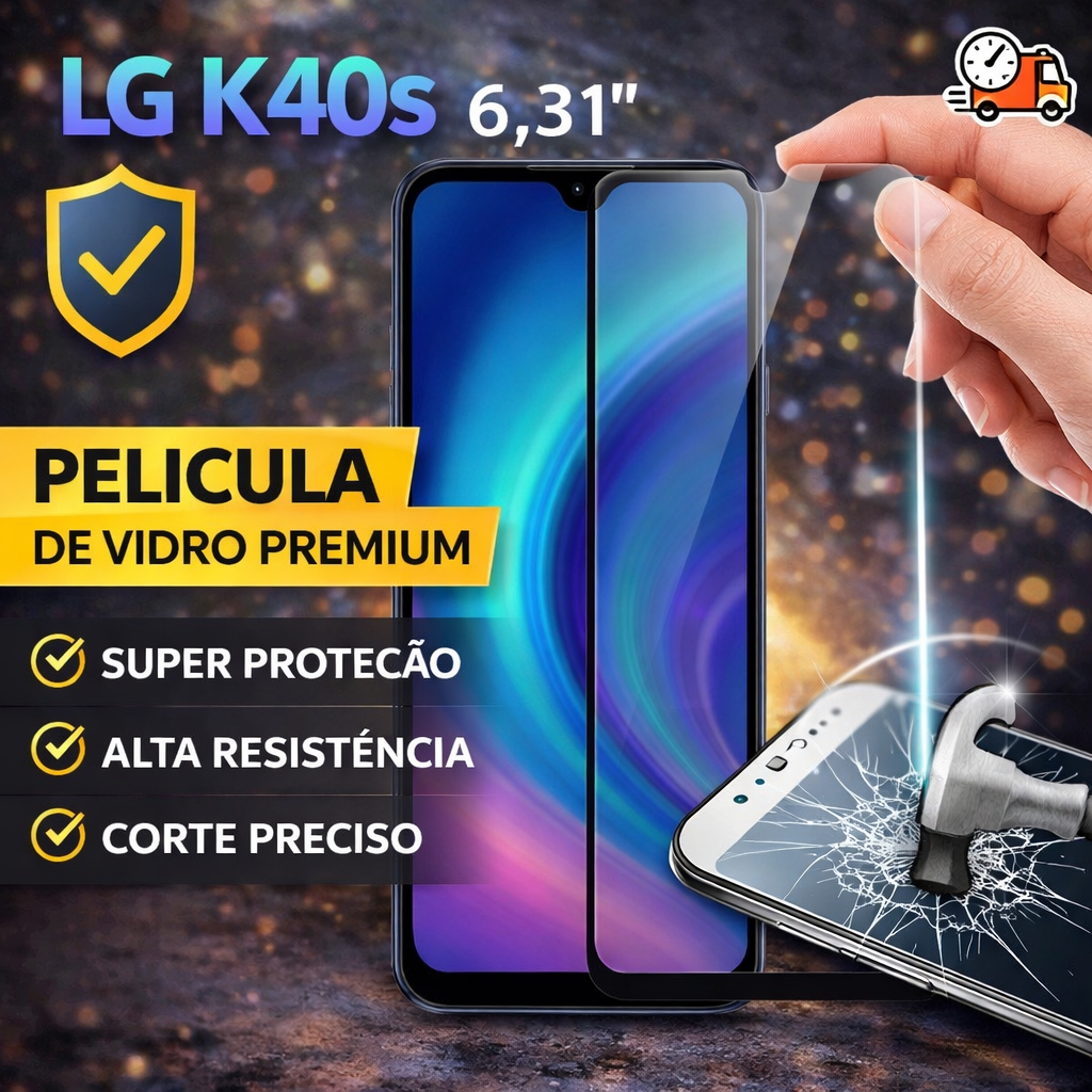 Película de Vidro Temperado Premium 3D para LG K40S 📱🛡️ Proteção Total Alta Qualidade 🚚🇧🇷