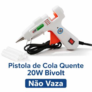 Pistola Cola Quente Bico Fino Profissional 20W Bivolt 110/220V Chinesinha Branca 7mm Pistol em Oferta na Shopee
