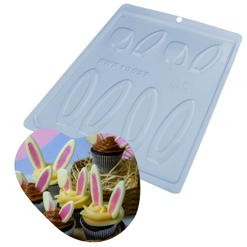 Forma Simples Orelhas de Coelho Páscoa Código: 10557 8 Cavidades BWB em Oferta na Shopee