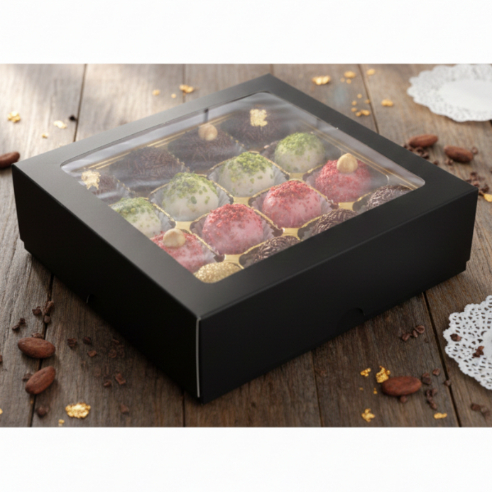 10 un Caixa p/ presente Visor 16x16x4cm Artesanatos, Cosméticos, Doces, dia das mães, namorados em Oferta na Shopee