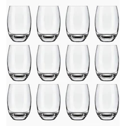 Jogo 6 e 12 de Copos De Vidro Redondo Aruba Cristal 465ml Mesa Posta Resistente Transparente Nadir em Oferta na Shopee