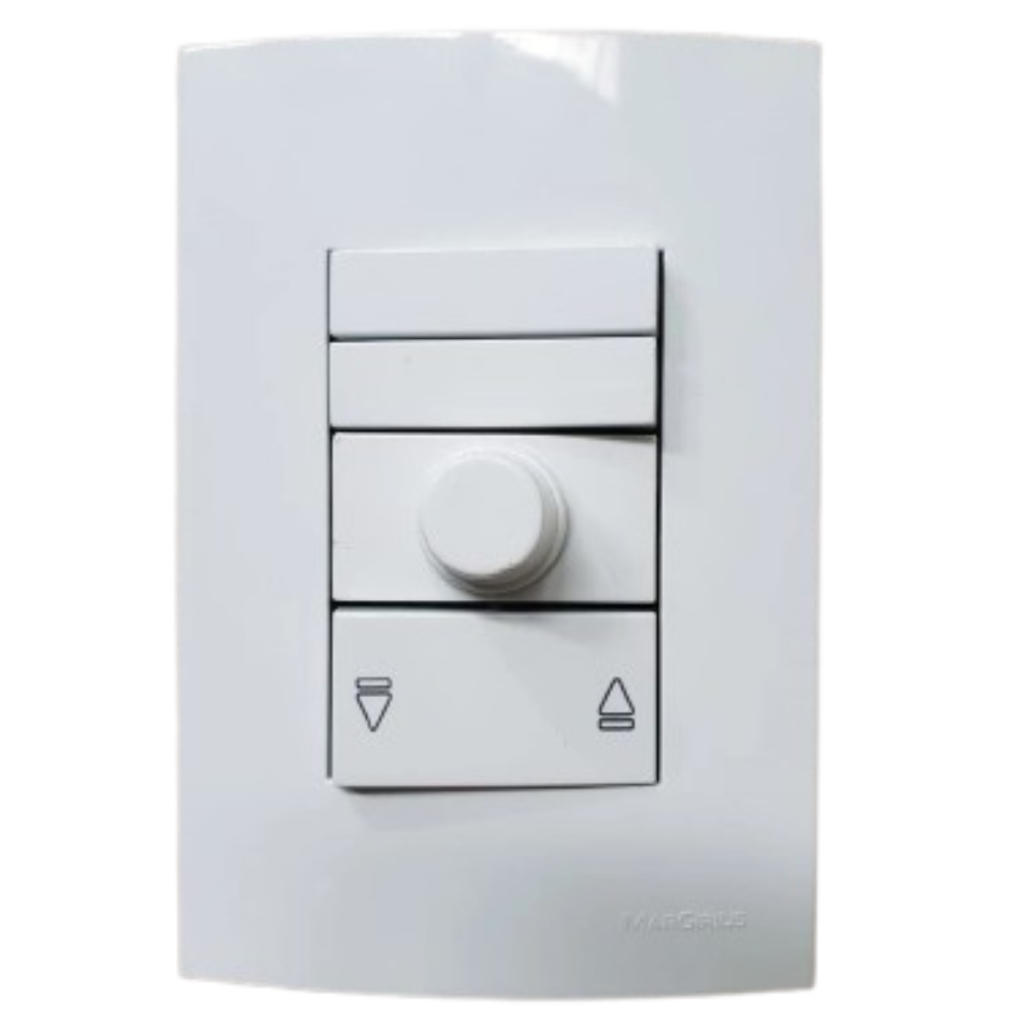 Conjunto 4x2 Controle de Ventilador de Teto com 2 Teclas Interruptor Simples Sleek Bc Margirius