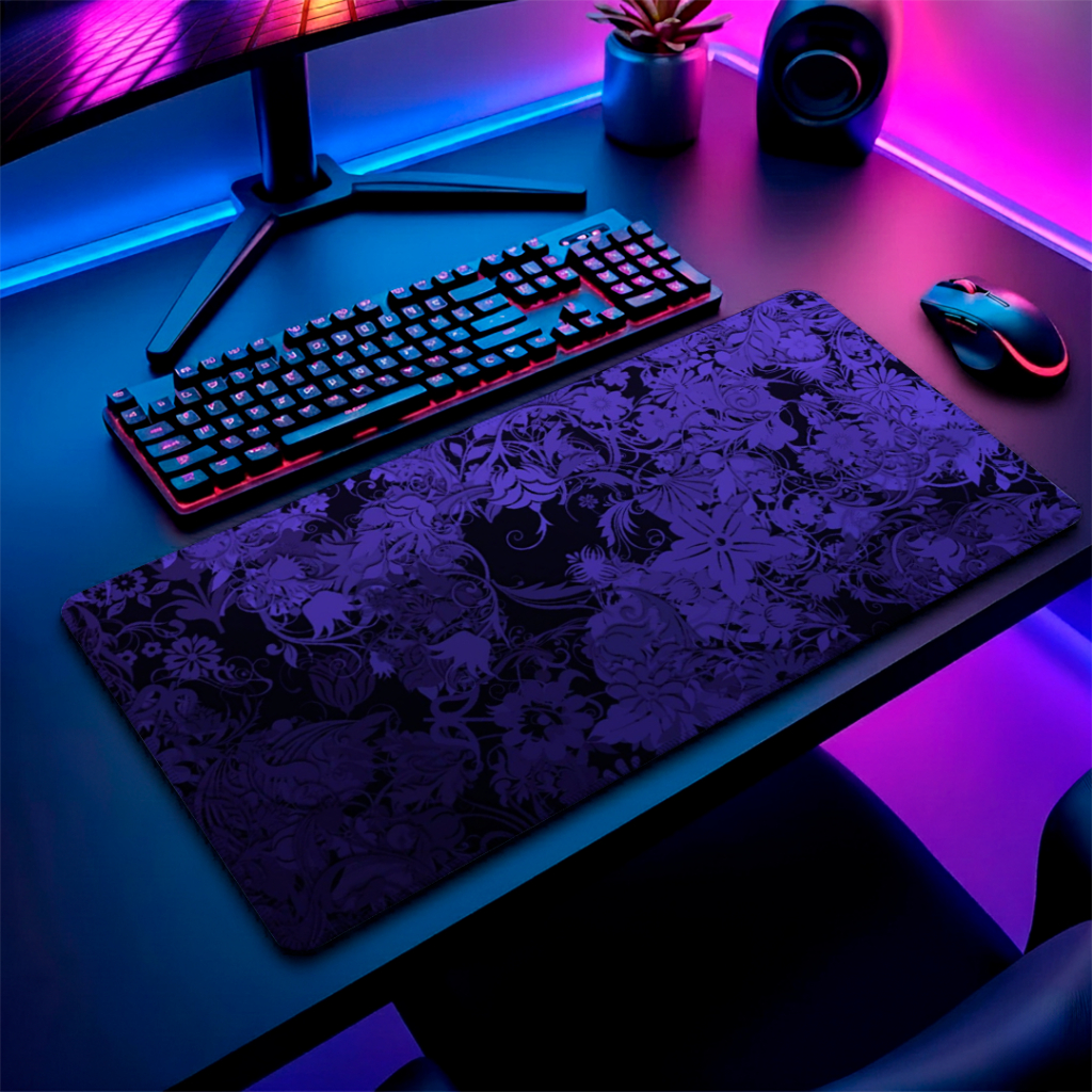 MousePad Speed Gamer Antiderrapante Bordas Costuradas Confortavel Sem Relevos Com Estampa Pure Purple Varios Tamanhos