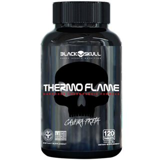 Termogênico Thermo Flame 120 Tabletes - Black Skull em Oferta na Shopee