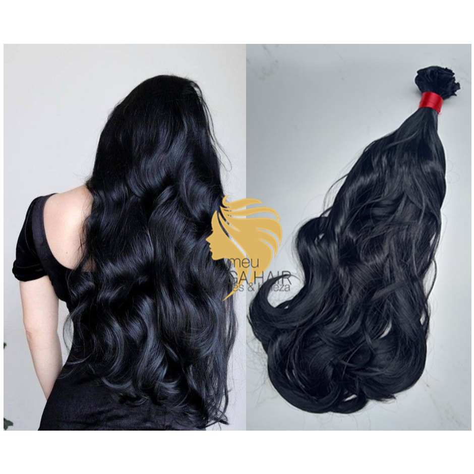 Cabelo Semi Humano Natural Fibra Russa 70cm 100gr Europeu Ondulado Liso Cacheado Loiro Mega