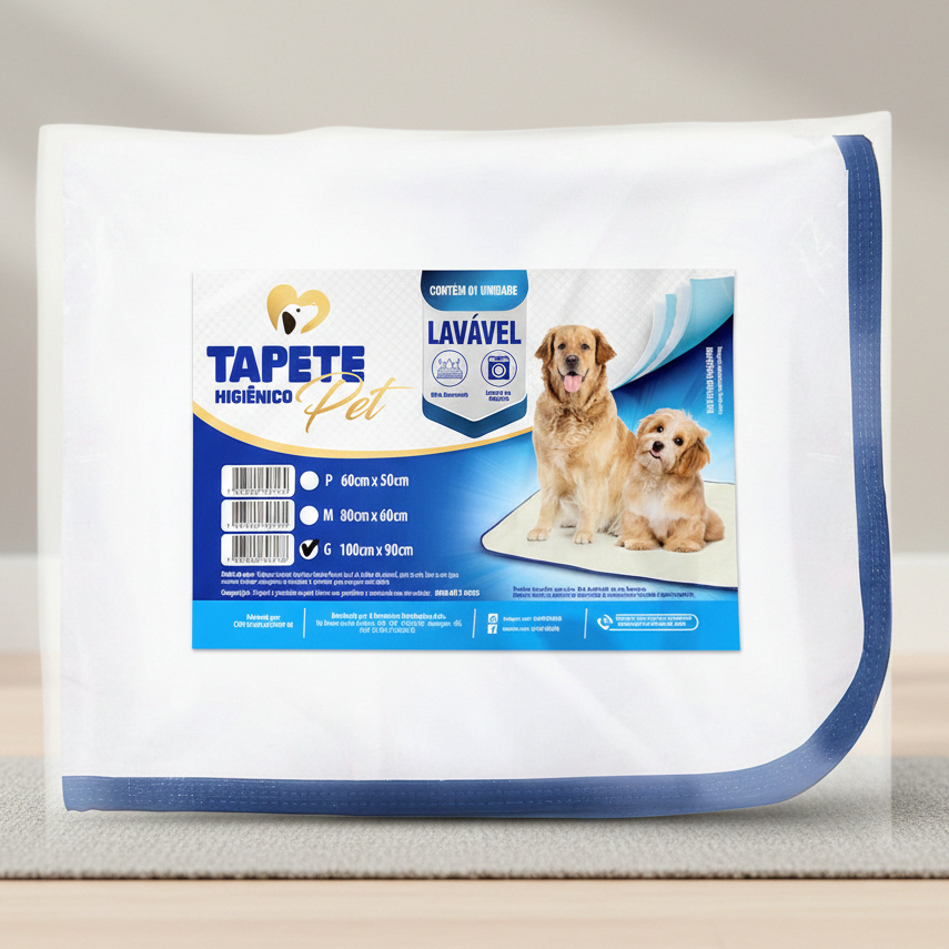 Tapete Higienico Lavavel para Caes Pet Grande 100x90 cm