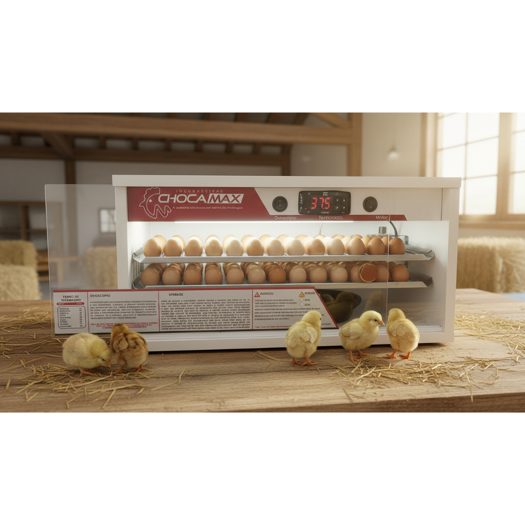 Chocadeira Ovoscópio 240 Ovos Galinha Automática Digital