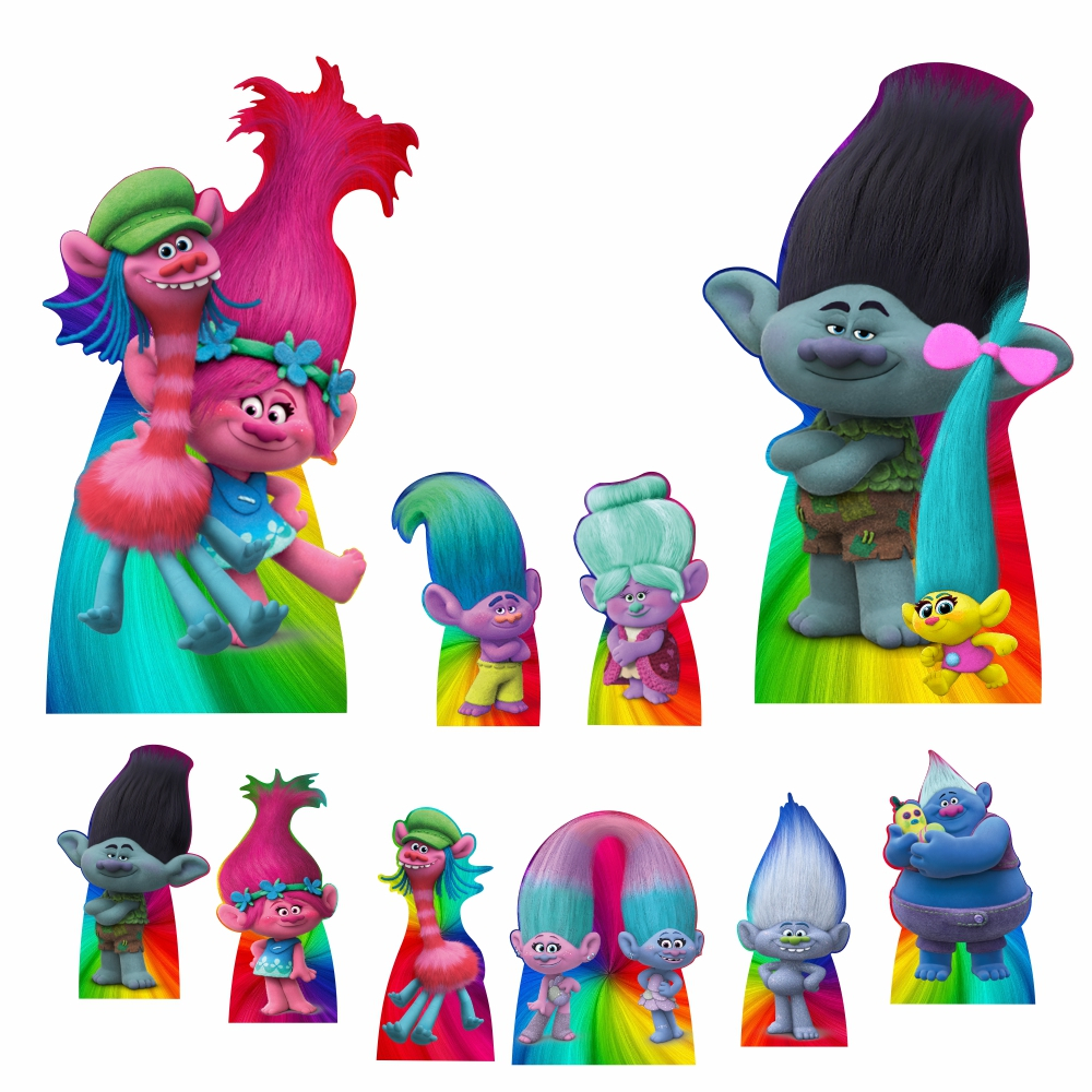 Trolls Super Kit 10 Peças de mesa e chão decoração temática de festa