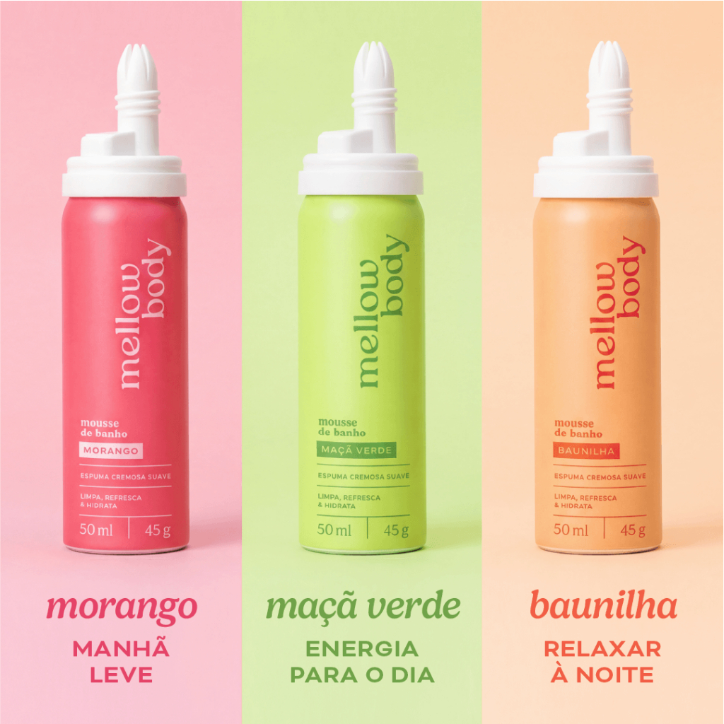 Kit de minis Mellow Christmas Sabonete Líquido  Hidratante com textura de Chantilly  Mellow Body