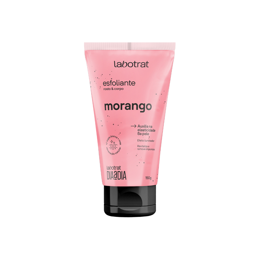 Esfoliante Rosto Corpo Morango Labotrat Elasticidade Da Pele