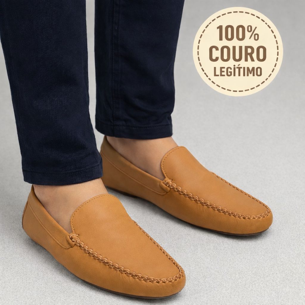 Mocassim Masculino em Couro Legítimo – Conforto, Estilo e Qualidade Premium