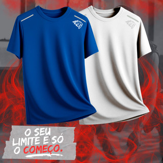 Camiseta Dryfit Masculina Estampada Refletiva Esportiva Cores Variadas