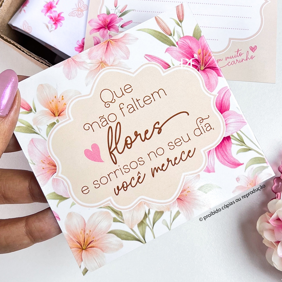Postais “Flores para Você” | Para Acompanhar Presentes e Flores