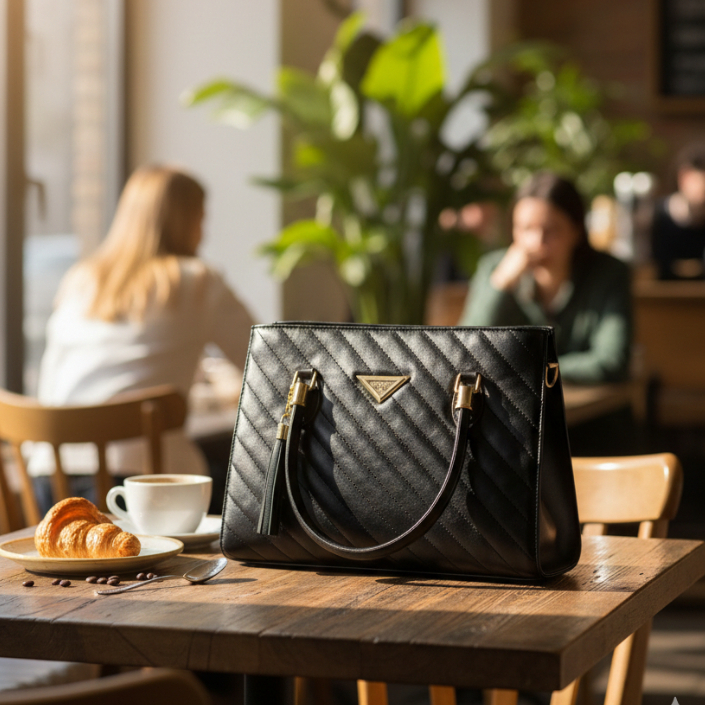 Bolsa Feminina Shopbag Bordada Linea Média Grande Dia a Dia Faculdade