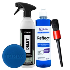 Kit Delet Vonixx Limpador de Borrachas Reflect Zacs Pneu Pretinho Brilho Intenso Líder