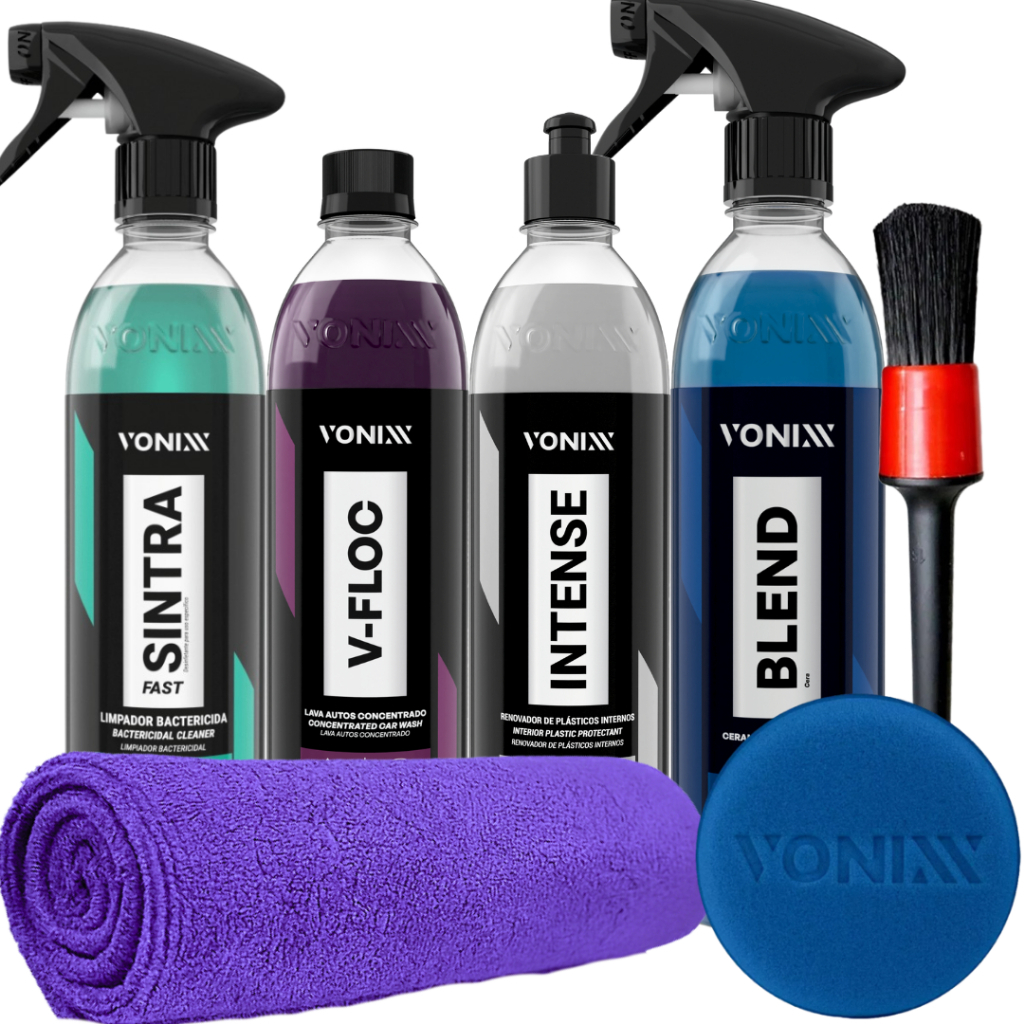 Kit Shampoo V-floc Cera Blend Sintra Fast Intense Toalha Aplicador e Pincel Líder Vonixx