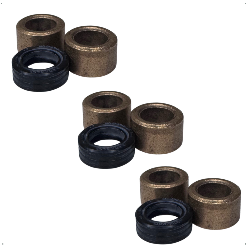 3x Kit Reparo Buchas E Retentor Compatível Para Lavadora Wanke