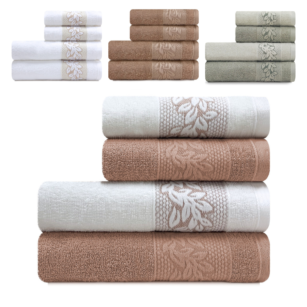 Toalhas de Banho e Rosto 100% Algodão Kit com 4 peças Karsten Provence em Oferta na Shopee