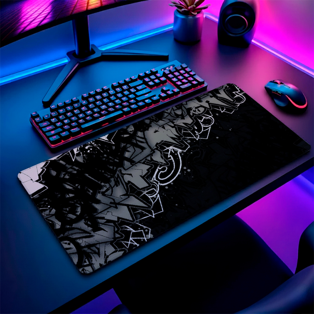 MousePad Speed Gamer Antiderrapante Bordas Costuradas Confortavel Sem Relevos Com Estampa Varios Tamanhos