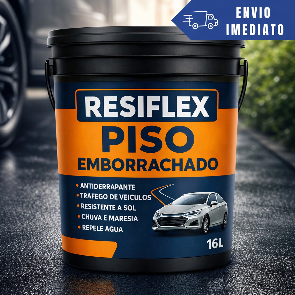 Tinta Emborrachada para pisos - 16 Litros - Resiflex - Aplicável em PISOS QUADRAS CALÇADAS em Oferta na Shopee