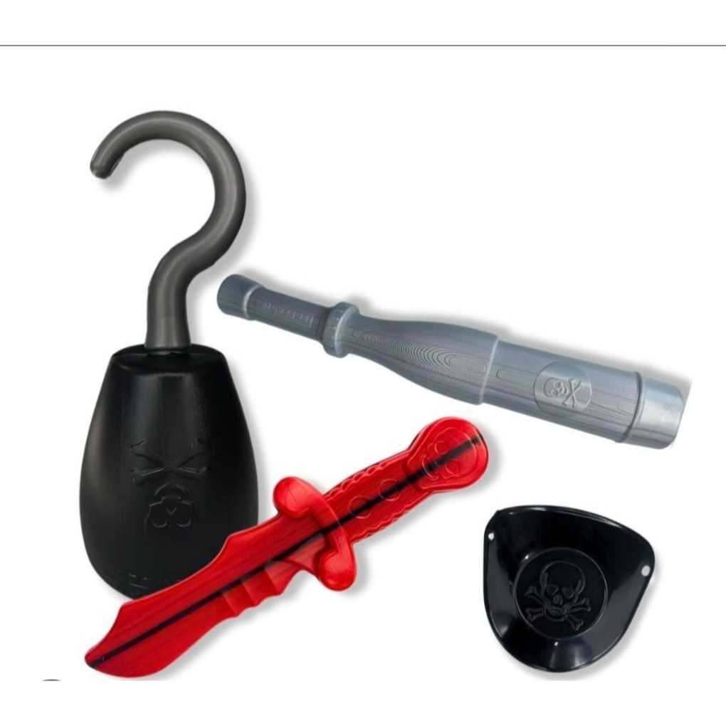 PROMOÇÃO QUEIMA DE ESTOQUE !!! Kit Pirata Infantil Luneta Faca Tapa Olho e Gancho Envio Imediato
