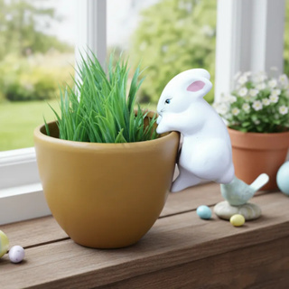 2 coelho da pascoa decoração casa sala e mesa pascoa em Oferta na Shopee