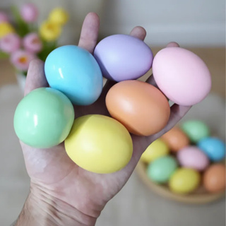 6 Ovos Da Pascoa Decorativo De Mentira Ovos De Coelho em Oferta na Shopee