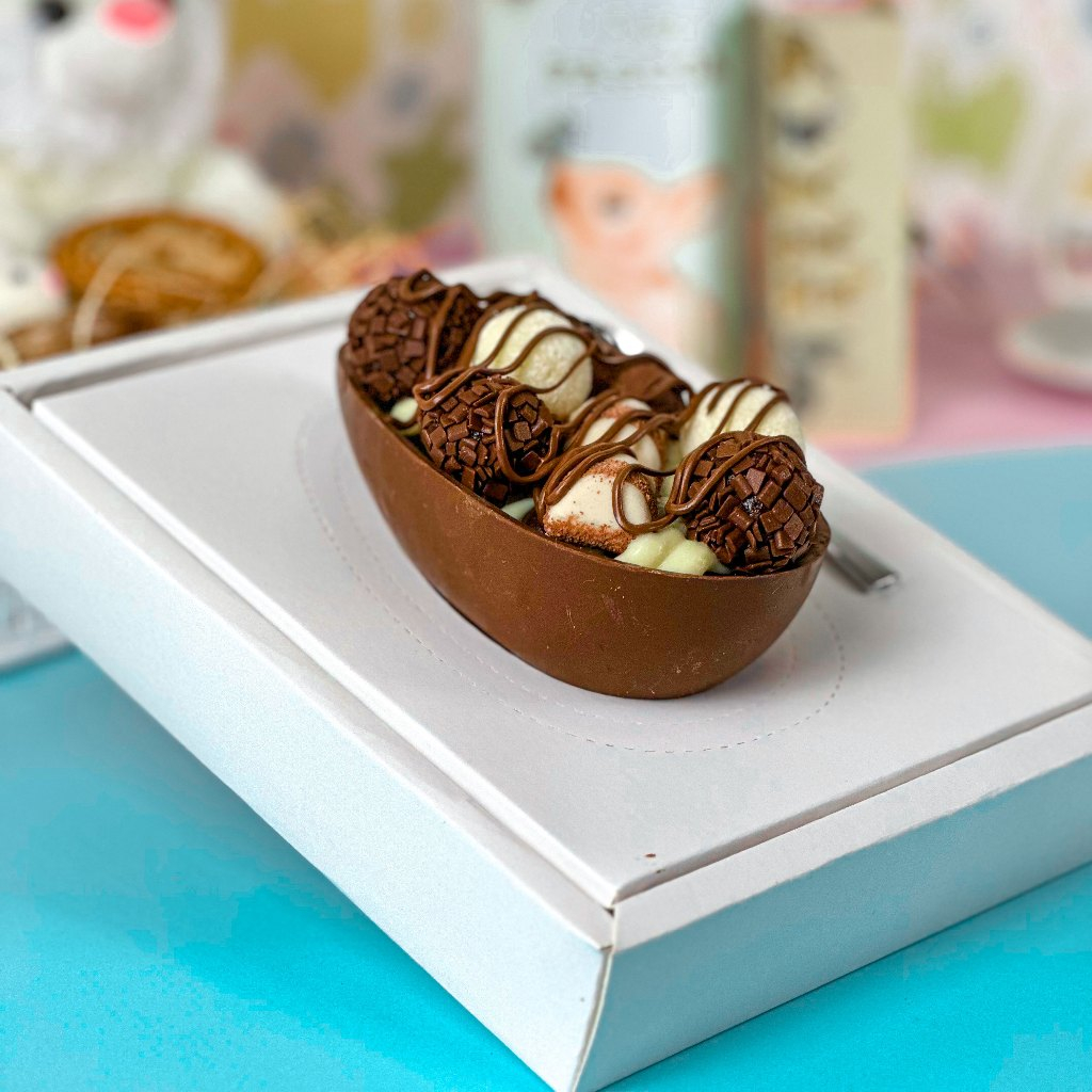 5~20 Caixas para Meio Ovo de Colher Gourmet Ajustável P Páscoa 100 e 150g Forma BWB em Oferta na Shopee
