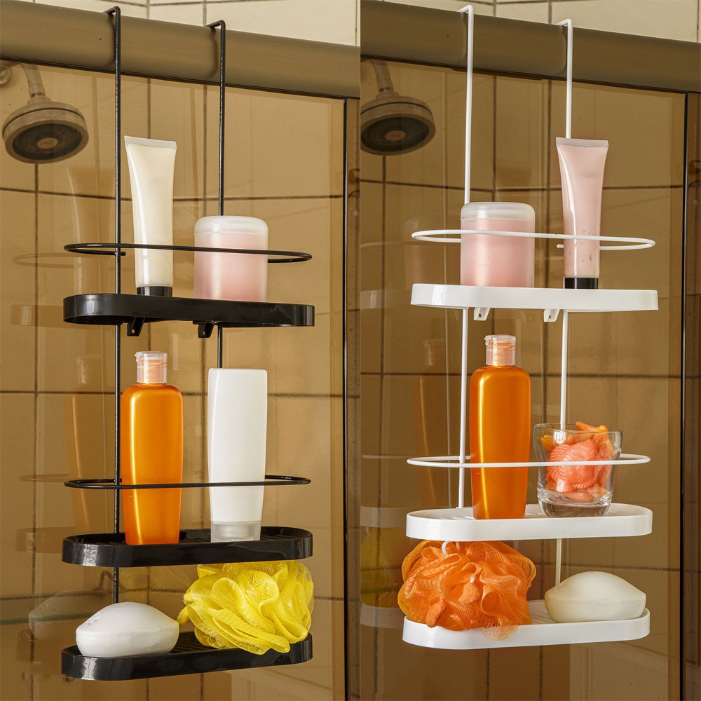 Porta Shampoo Box Organizador 3 Andares Sem Furo Não Enferruja em Oferta na Shopee