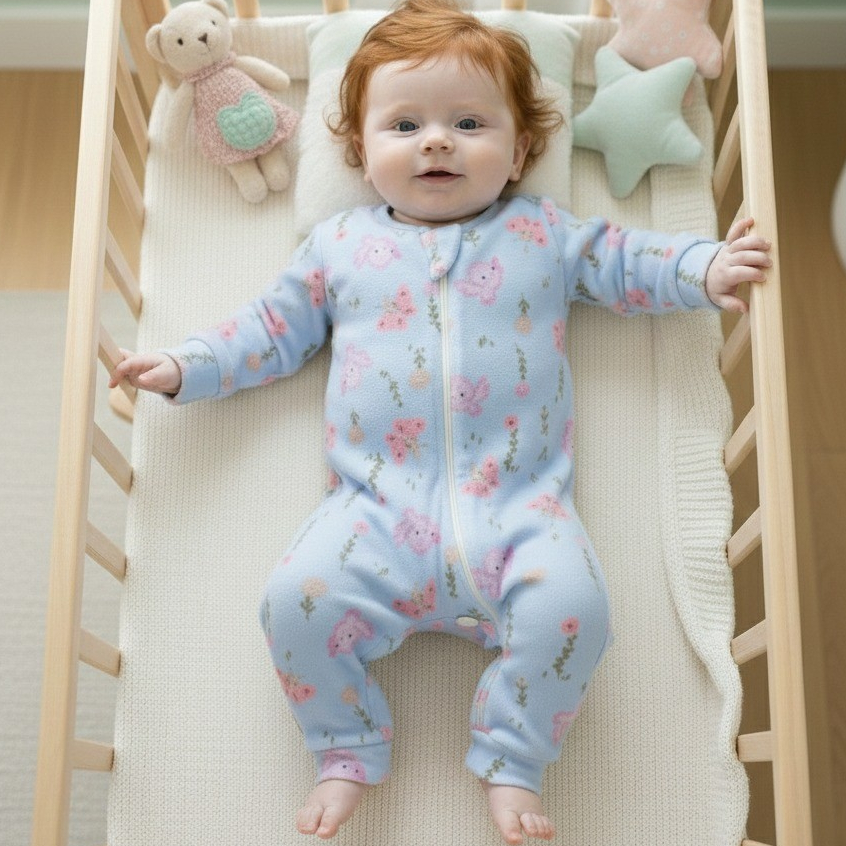 Macacão Quentinho de Soft Menina Feminino Azul Inverno Manga Longa com Zíper Estampado em Oferta na Shopee