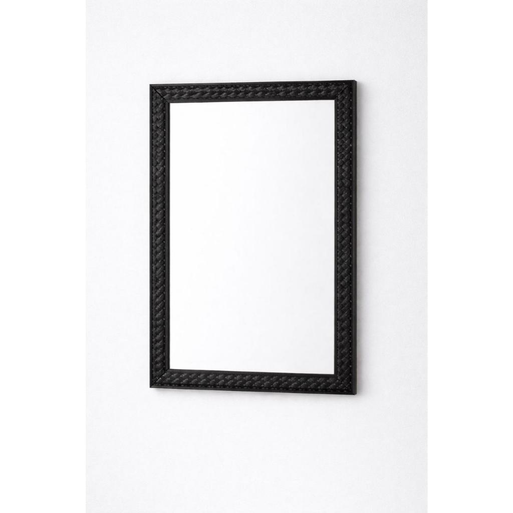 Espelho De Parede 25Cm X 35Cm Com Moldura Madeira Decorativo