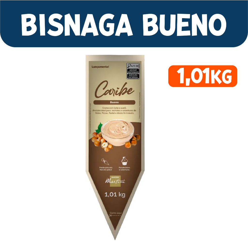 Bisnaga Bueno Master Martini Cremosa Versátil para Recheios Coberturas Bolos Doces Pizza 1,01kg em Oferta na Shopee