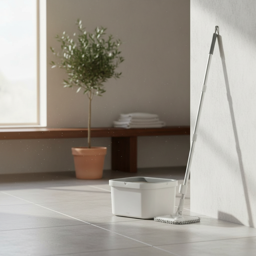 Mop Giratório 360º Esfregão Microfibra Com Balde Limpeza Flow Ou