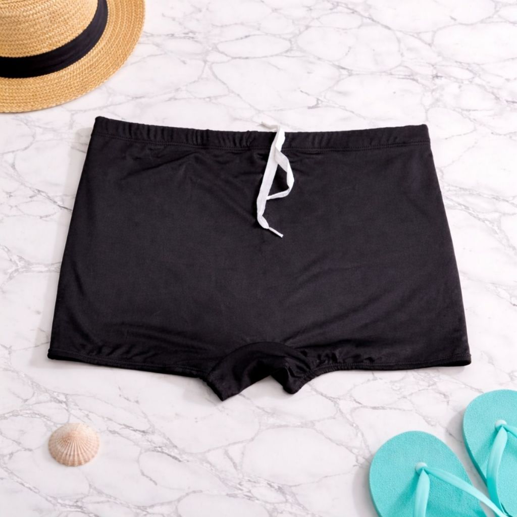 Sunga masculina box para praias e piscinas forrada e com cordão para ajuste em Oferta na Shopee