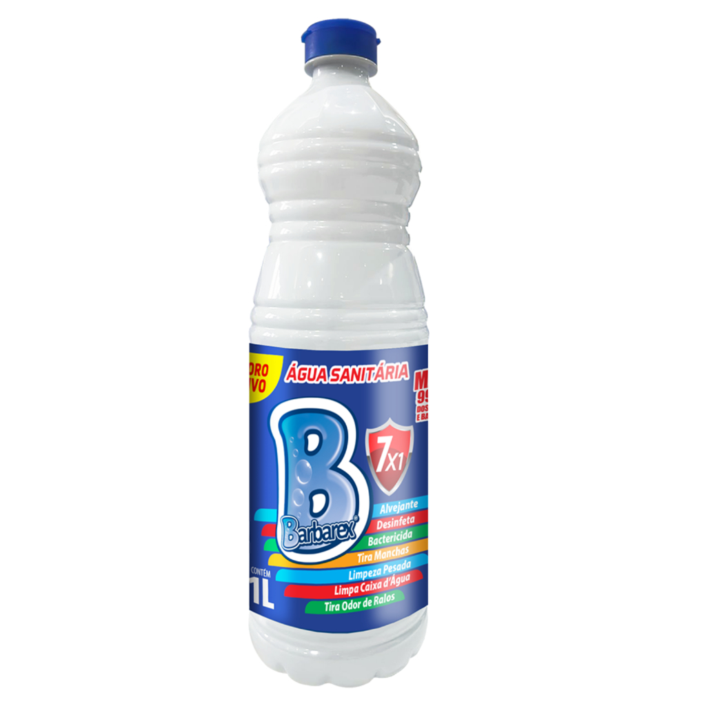Água Sanitária Com Cloro Ativo Tira Odor Barbarex 1 Litro