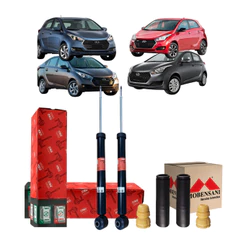 Par Amortecedor Traseiro Hb20 Hb20s 2012 até 2024 + Kit Suspensão Batente E Coifa Original TRW