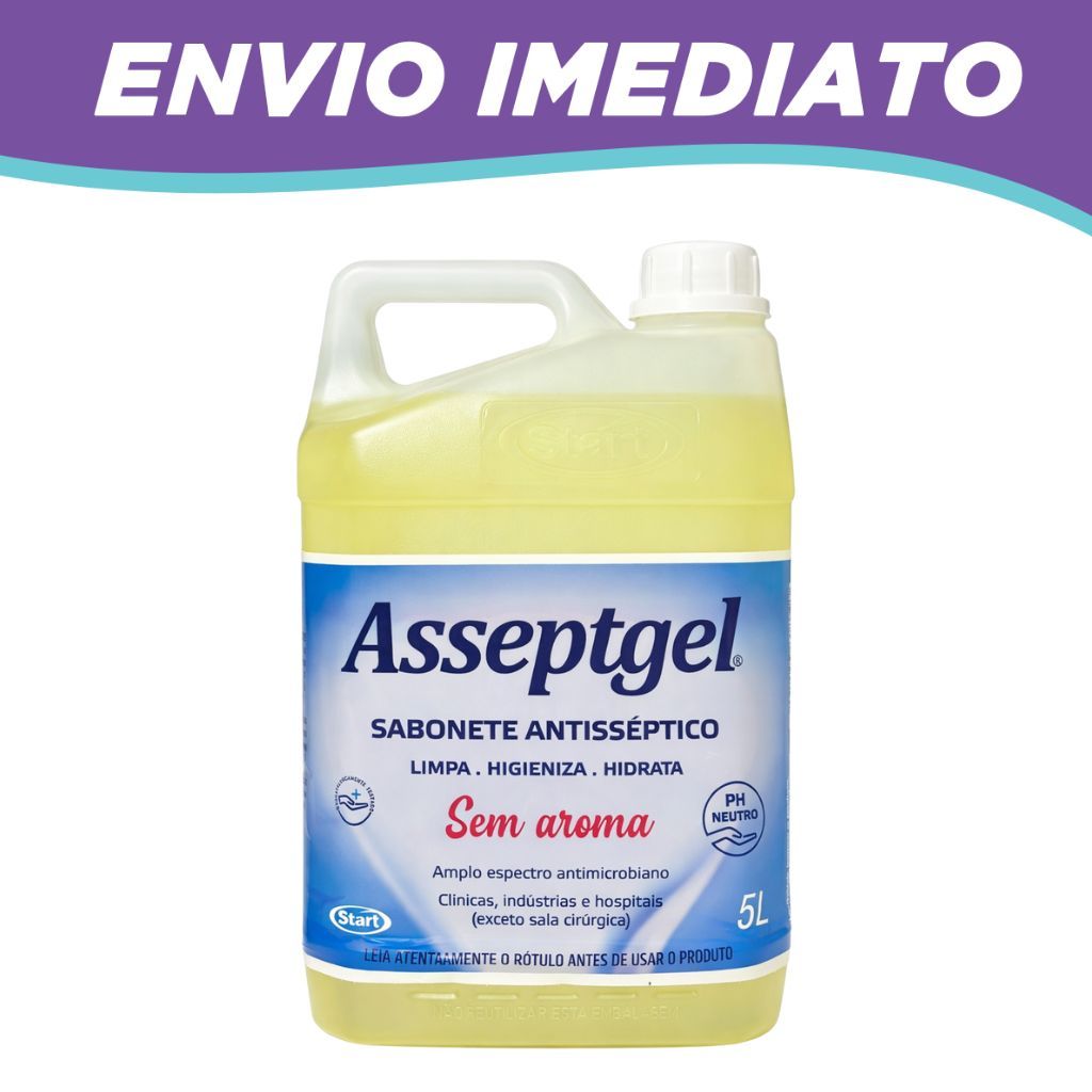 Sabonete Antisseptico Asseptgel 5 Litros Sem Aroma